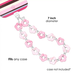 Pink Blossom Chain Phone Charm