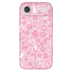 Pink Christmas Glitter iPhone Case
