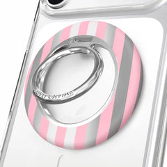 Pink Chrome Stripes MagSafe Grip Ring