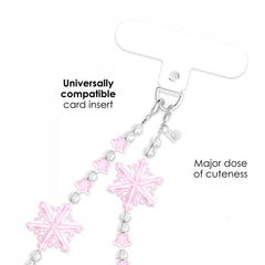 Pink Snowflake Phone Charm