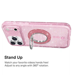 Pink Stardust Glitter MagSafe Grip Ring