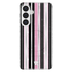 Pretty Punk Stripes Glitter Samsung Case