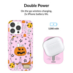 Snoopy Pink Pumpkin Portable MagSafe Charger Power Pack