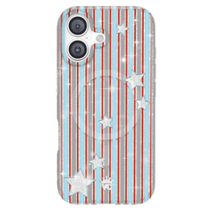 Stars & Stripes Glitter iPhone Case