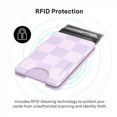 Lilac Vibe Checkered Magsafe Wallet