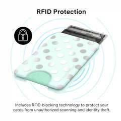 Mint Chrome Polka Dot MagSafe Wallet