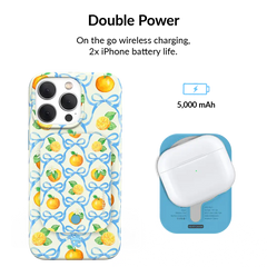 Orange Blossom Portable MagSafe Charger Power Pack