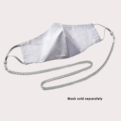 Mask Chain Necklace - 5mm Curb in Silver
