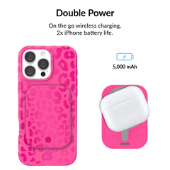 Even Hotter Pink Leopard Portable MagSafe Charger Power Pack