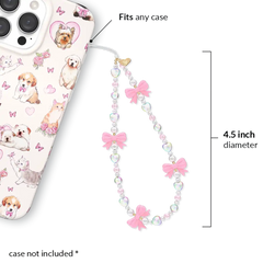 Pink Bow Phone Charm