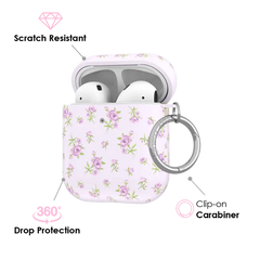 Dainty Lilac Floral AirPod Case