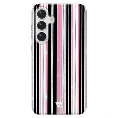 Pretty Punk Stripes Glitter Samsung Case