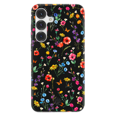 Black Wildflower Samsung Case