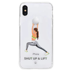 Shut Up & Lift iPhone Case Brown Hair