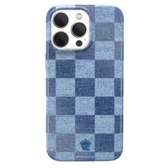 Denim Vibe Checkered iPhone Case